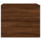 vidaXL Wall-mounted Bedside Cabinets with LED Lights 2 pcs Brown Oak