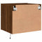 vidaXL Wall-mounted Bedside Cabinets with LED Lights 2 pcs Brown Oak