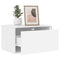 vidaXL Wall-mounted Bedside Cabinets with LED Lights 2 pcs White