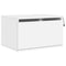 vidaXL Wall-mounted Bedside Cabinets with LED Lights 2 pcs White