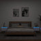 vidaXL Wall-mounted Bedside Cabinets with LED Lights 2 pcs White