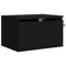 vidaXL Wall-mounted Bedside Cabinet with LED Lights Black