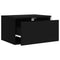 vidaXL Wall-mounted Bedside Cabinets with LED Lights 2 pcs Black