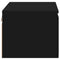 vidaXL Wall-mounted Bedside Cabinets with LED Lights 2 pcs Black
