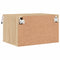 vidaXL Wall-mounted Bedside Cabinet with LED Lights Sonoma Oak