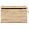 vidaXL Wall-mounted Bedside Cabinets with LED Lights 2 pcs Sonoma Oak