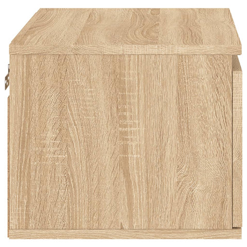 vidaXL Wall-mounted Bedside Cabinets with LED Lights 2 pcs Sonoma Oak