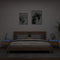 vidaXL Wall-mounted Bedside Cabinets with LED Lights 2 pcs Sonoma Oak