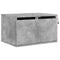 vidaXL Wall-mounted Bedside Cabinet with LED Lights Concrete Gery
