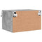 vidaXL Wall-mounted Bedside Cabinet with LED Lights Concrete Gery
