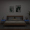 vidaXL Wall-mounted Bedside Cabinets with LED Lights 2 pcs Concrete Grey