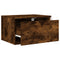 vidaXL Wall-mounted Bedside Cabinets with LED Lights 2 pcs Smoked Oak