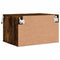 vidaXL Wall-mounted Bedside Cabinets with LED Lights 2 pcs Smoked Oak