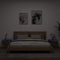 vidaXL Wall-mounted Bedside Cabinets with LED Lights 2 pcs Smoked Oak