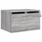 vidaXL Wall-mounted Bedside Cabinets with LED Lights 2 pcs Grey Sonoma