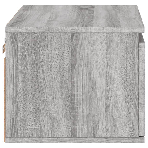vidaXL Wall-mounted Bedside Cabinets with LED Lights 2 pcs Grey Sonoma