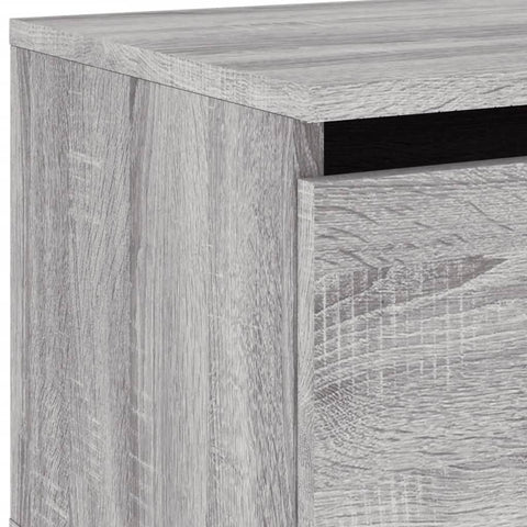 vidaXL Wall-mounted Bedside Cabinets with LED Lights 2 pcs Grey Sonoma