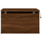 vidaXL Wall-mounted Bedside Cabinets with LED Lights 2 pcs Brown Oak