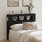 vidaXL LED Headboard Black 140x18.5x103.5 cm Engineered Wood