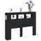 vidaXL LED Headboard Black 140x18.5x103.5 cm Engineered Wood