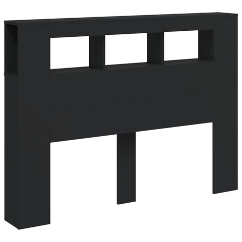 vidaXL LED Headboard Black 140x18.5x103.5 cm Engineered Wood