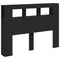 vidaXL LED Headboard Black 140x18.5x103.5 cm Engineered Wood