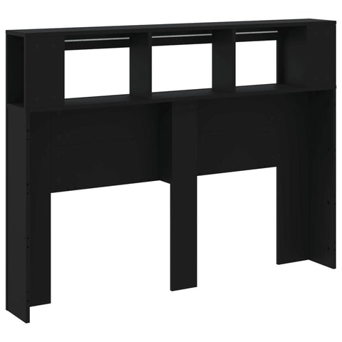 vidaXL LED Headboard Black 140x18.5x103.5 cm Engineered Wood