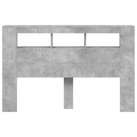 vidaXL LED Headboard Concrete Grey 160x18.5x103.5 cm Engineered Wood