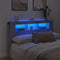 vidaXL LED Headboard Concrete Grey 160x18.5x103.5 cm Engineered Wood