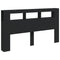 vidaXL LED Headboard Black 180x18.5x103.5 cm Engineered Wood
