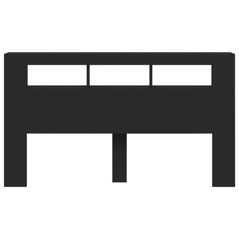 vidaXL LED Headboard Black 180x18.5x103.5 cm Engineered Wood