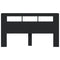 vidaXL LED Headboard Black 180x18.5x103.5 cm Engineered Wood