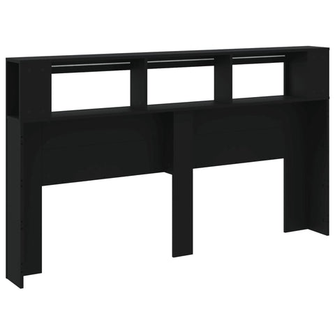 vidaXL LED Headboard Black 180x18.5x103.5 cm Engineered Wood