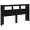 vidaXL LED Headboard Black 180x18.5x103.5 cm Engineered Wood