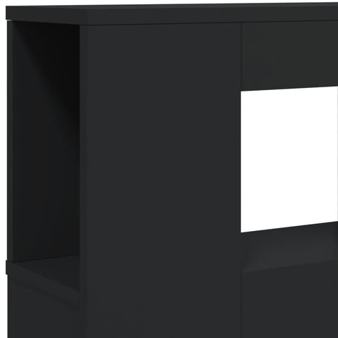 vidaXL LED Headboard Black 180x18.5x103.5 cm Engineered Wood
