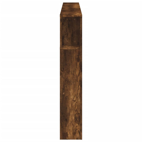 vidaXL LED Headboard Smoked Oak 180x18.5x103.5 cm Engineered Wood