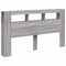 vidaXL LED Headboard Grey Sonoma 180x18.5x103.5 cm Engineered Wood