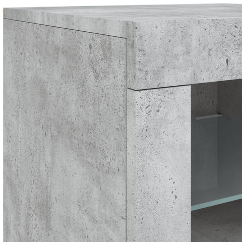 vidaXL Sideboard with LED Lights Concrete Grey 181.5x37x67 cm