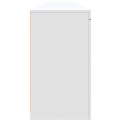 vidaXL Sideboard with LED Lights White 202x37x67 cm