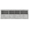 vidaXL Sideboard with LED Lights Concrete Grey 202x37x67 cm