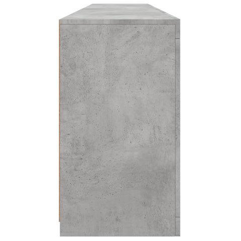 vidaXL Sideboard with LED Lights Concrete Grey 202x37x67 cm