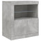 vidaXL Sideboard with LED Lights Concrete Grey 202x37x67 cm