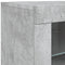 vidaXL Sideboard with LED Lights Concrete Grey 202x37x67 cm