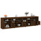 vidaXL Sideboard with LED Lights Brown Oak 283x37x67 cm