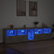 vidaXL Sideboard with LED Lights Concrete Grey 283x37x67 cm