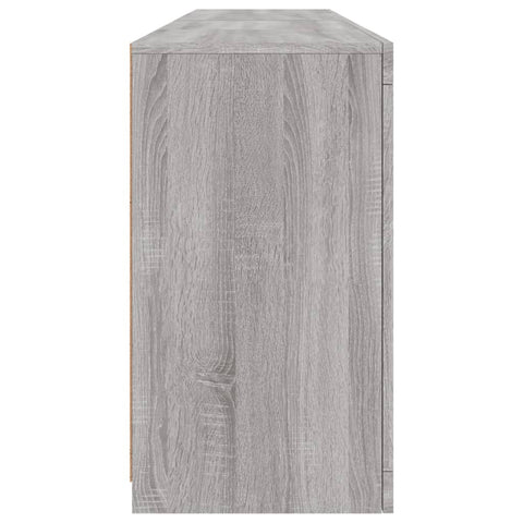 vidaXL Sideboard with LED Lights Grey Sonoma 164x37x67 cm