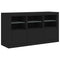 vidaXL Sideboard with LED Lights Black 123x37x67 cm