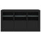 vidaXL Sideboard with LED Lights Black 123x37x67 cm