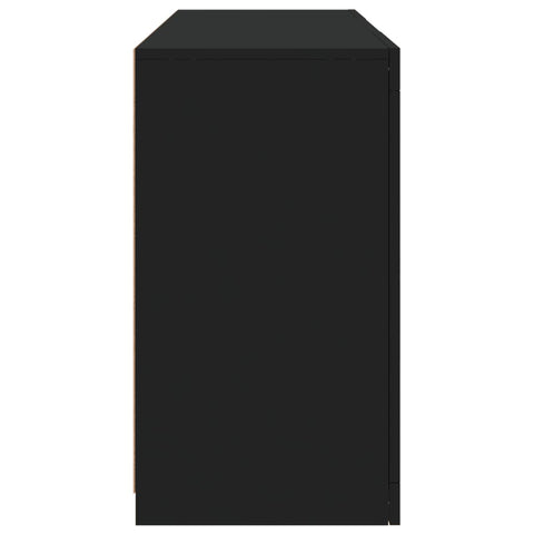 vidaXL Sideboard with LED Lights Black 123x37x67 cm