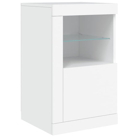 vidaXL Sideboard with LED Lights White 142.5x37x67 cm